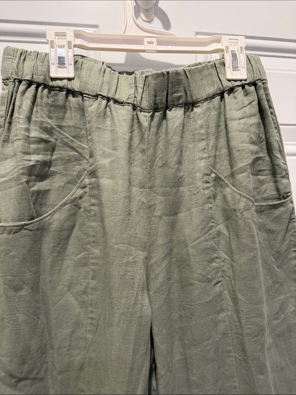 Quince Women's Elastic-Waist Chinos - light cargo color - Picture 2 of 9